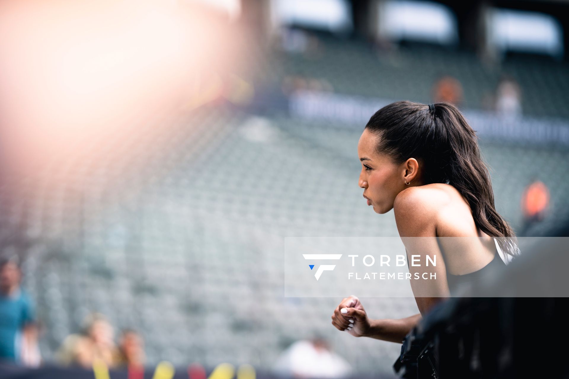 Jacqueline Otchere (MTG Mannheim) beim Stabhochsprung waehrend der deutschen Leichtathletik-Meisterschaften im Olympiastadion am 26.06.2022 in Berlin